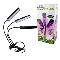 Фітолампа LED Plant Grow Leight на прищіпці USB з таймером 3 лампи чорний