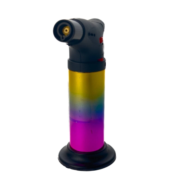 Запальничка-пальник газова турбо 7-74 п'єзовий підпал пластик різнобарвний