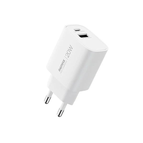 Мережевий зарядний пристрій REMAX GaN Fast Charging Charger A+C U187-AC20W EU new