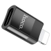 Перехідник Apple Lightning M/USB Type-C F HOCO UA17 чорний