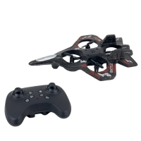 Винищувач на радіокеруванні 25 см L0712 на акумуляторі світлові ефекти чорний