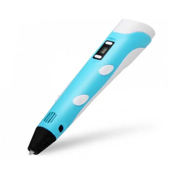 3D ручка 3DPEN-5 Майнкрафт LCD-дисплей пластик трафарети Блакитний