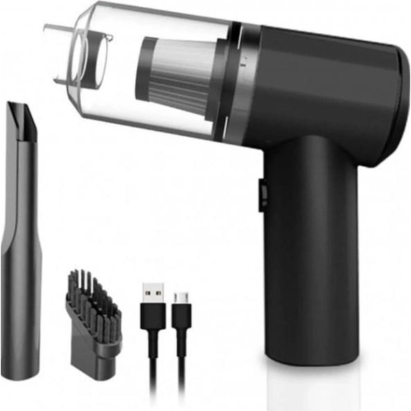 / Автомобільний пилосос Vacuum cleaner 2в1 портативний пилосос з підсвіткою 120 Вт, НЕРА, 0.2 л, чорний