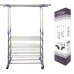 Вішак-стійка для одягу з полицями для взуття Triple Stand Hanger 160 х 80 метал сріблястий