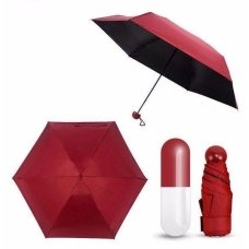 / Міні-парасолька IS33 Umbrella "Капсула" жіноча, складна, у футлярі, бордо