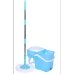 / Універсальна швабра з віджимом-центрифугою та відром Easy Mop "Кругла Швабра" 110х32см, блакитний / Універсальна швабра з віджимом-центрифугою та відром Easy Mop "Кругла Швабра" 110х32см, блакитний