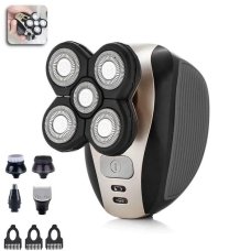 Електробритва TDX Kemei KM-1000 5в1 роторна водонепроникна чорний з золотистим