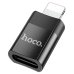 Перехідник Apple Lightning M/USB Type-C F HOCO UA17 чорний Перехідник Apple Lightning M/USB Type-C F HOCO UA17 чорний