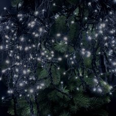 Світлодіодна гірлянда-бахрома вулична чорний дріт 600 LED ліхтарики 36 м білий