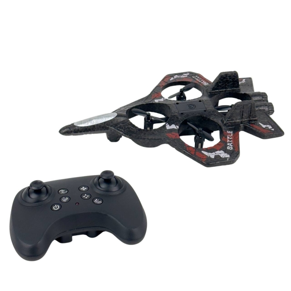 Винищувач на радіокеруванні 25 см L0712 на акумуляторі світлові ефекти чорний