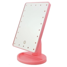 Дзеркало косметичне настільне з підсвіткою LED Large Led Mirror рожевий