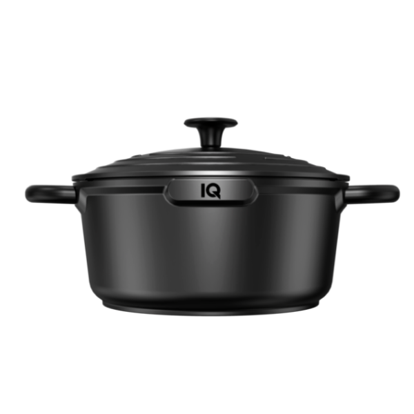 Каструля мармурове покриття IQ 2049-24 Be Simple з кришкою 4.2 л чорний