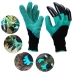 Садові рукавички-кігті Garden Genie Gloves чорний з бірюзовим