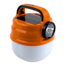 Ліхтар-лампа кемпінговий акумуляторний HB-V80 портативний з сонячною панеллю помаранчевий