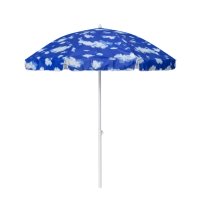 Пляжна садова парасолька 2.5 м Best-13 Хмаринки Anti-UV з нахилом блакитний