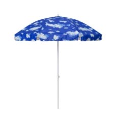 Пляжна садова парасолька 2.5 м Best-13 Хмаринки Anti-UV з нахилом блакитний