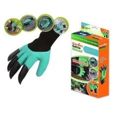 Садові рукавички-кігті Garden Genie Gloves чорний з бірюзовим