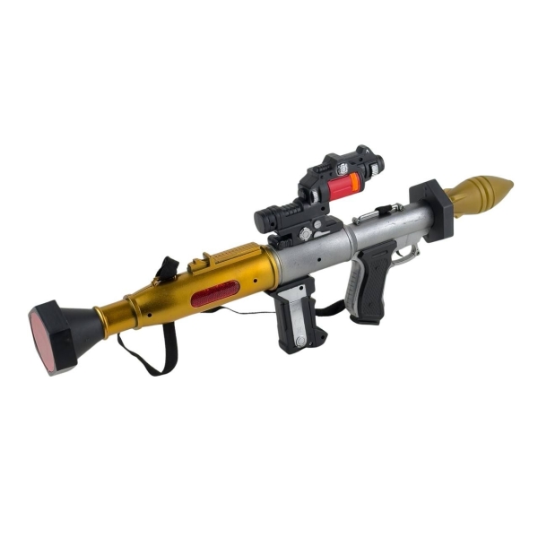 Дитячий гранатомет SA931-B11 з ракетою звукові та світлові ефекти 47.5 см сірий з золотистим