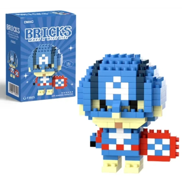 Конструктор піксельний Bricks 3025-F Капітан Америка 150 деталей