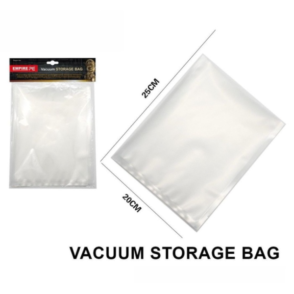 Пакети вакуумні 10 шт 25 х 20 см Empire EM-1554 для вакууматора харчові прозорий