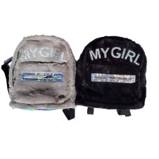 / Рюкзак №6 дитячий, хутряний, рожевий, (сірий)