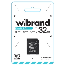 / Карта пам'яті microSDHC (UHS-1) Wibrand 32Gb class 10 (adapter SD) new