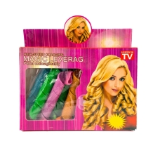 Бігуді спіральні Magic Leverag 18 шт з гачком різнобарвний