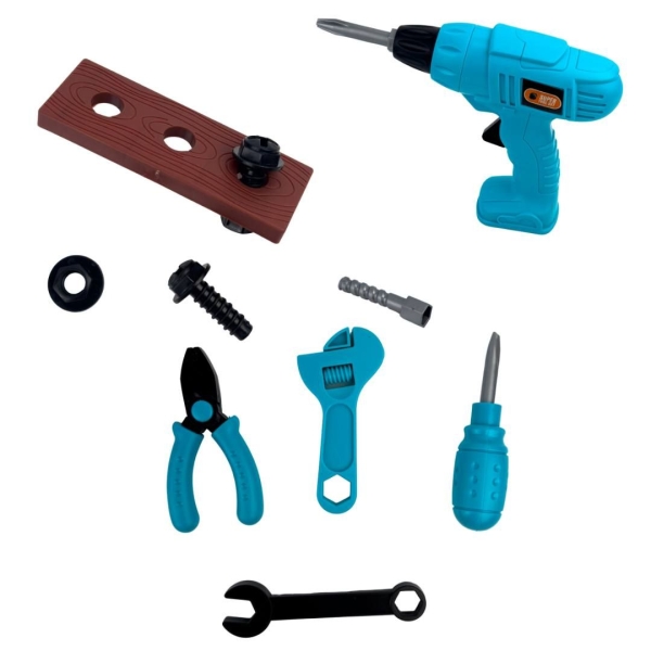 Дитячий ігровий набір інструментів 12в1 Tool Set 6633AB-1 з шуруповертом