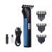 Бездротова машинка для стрижки волосся Progemei GM-6058 3 насадки чорний з синім
