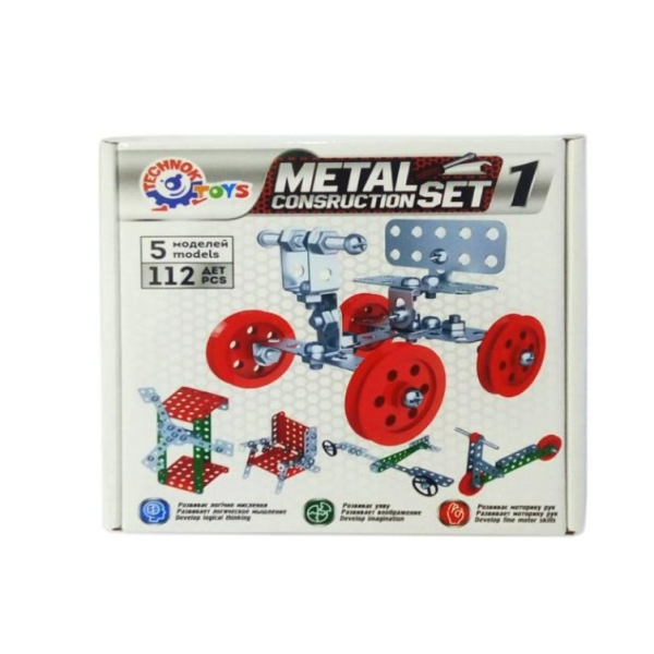 / Конструктор Technok Toys 6399, металевий, 112 деталей, в коробці