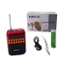 Радіоприймач BKK B872 USB MP3 червоний з чорним