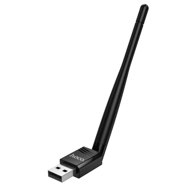 Адаптер Wi-Fi HOCO HI37 WiFi4 USB external antenna wireless network card Black new
