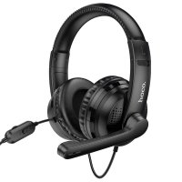Навушники дротові геймерські Hoco W103 Magic AUX з мікрофоном чорний Навушники дротові геймерські Hoco W103 Magic AUX з мікрофоном чорний