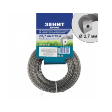 Волосінь для садових тримерів Зеніт КР2-27-15-КВ подвійна к кордом 2.7 мм 15 м