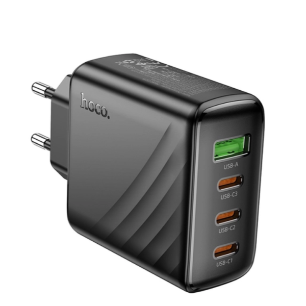 Зарядний блок живлення 3xType-C+USB HOCO CS27A Supply 67 W 20 V 3.35 A чорний