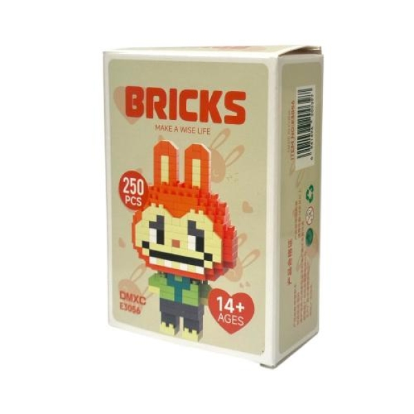 Конструктор піксельний 3054-E Labubu 250 деталі помаранчевий new