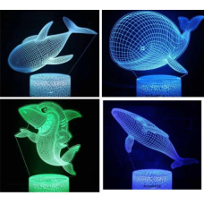 Нічник FG240822001Q (40шт) 3D світильник, 16см, світло-різнокольорове new