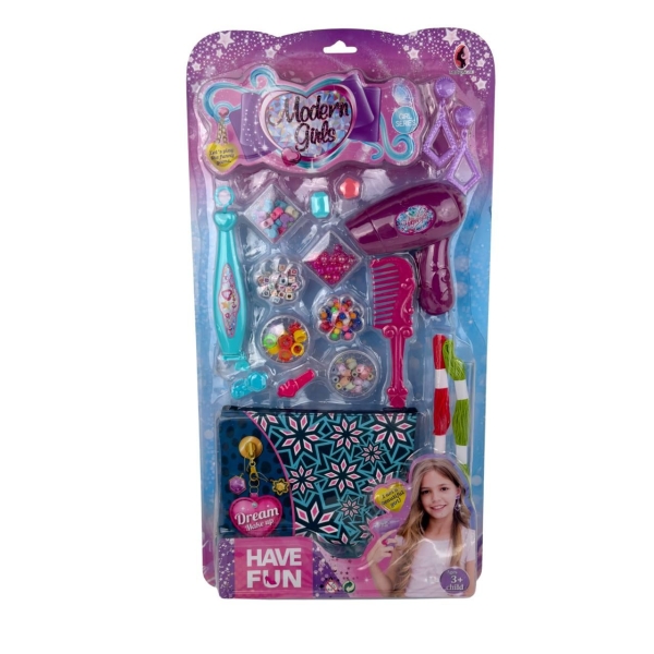 Дитячий ігровий набір 16в1 Перукар YK6625-1 з феном