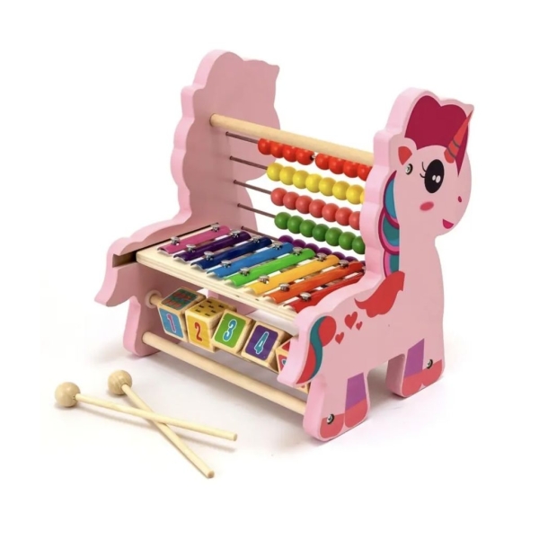 Іграшковий ксилофон Єдиноріг SL-413-9 24 см рожевий