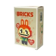 Конструктор піксельний 3054-E Labubu 250 деталі помаранчевий new