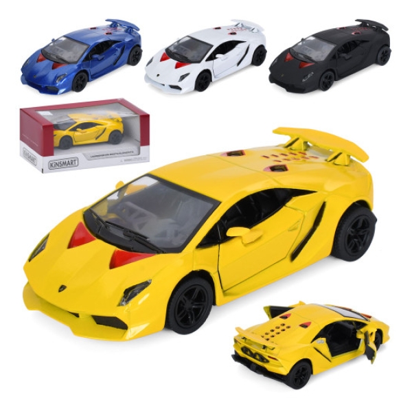 Іграшкова машинка моделька KiNSMART KT5359W Lamborghini Sesto Elemento метал 12.5 см інерційна new