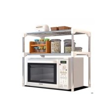 Полиця для мікрохвильовки 5897 80 х 60 см метал сріблястий