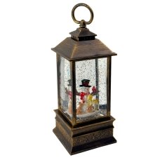 Нічник музичний новорічний LED Ліхтар HC-D002 USB від батарейок 9 х 9 х 22 см коричневий