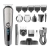 Бездротова машинка для стрижки волосся VGR V-105 USB з дисплеєм 5 насадок сірий Бездротова машинка для стрижки волосся VGR V-105 USB з дисплеєм 5 насадок сірий