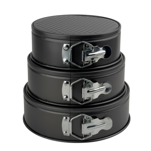 Набір форм для випікання 3 шт Empire 9847 Стандарт Міні антипригарне покриття кругла чорний