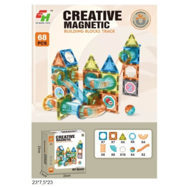 Конструктор магнітний E120 з кульками 68дет. new