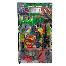 Набір іграшкової зброї 2288-2 стріли-присоски чорний з червоним