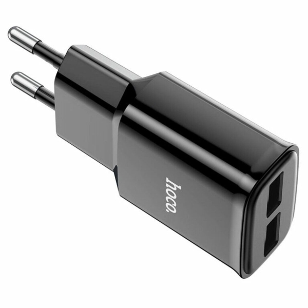 Зарядний блок живлення 2хUSB HOCO C88A Star 5 V 2.4 A чорний