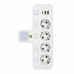 Мережевий фільтр на 4 розетки +2 USB + 1 Type-C, білий AD26-15 new Мережевий фільтр на 4 розетки +2 USB + 1 Type-C, білий AD26-15 new