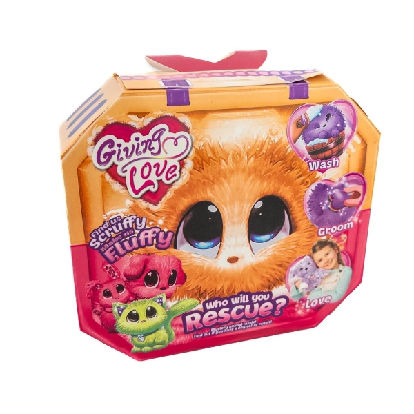 М'яка іграшка Fluffy Giving Love Пухнастик Няшка 16 см блакитний